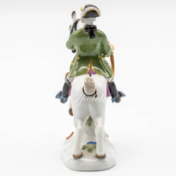 Statuina Meissen Soldato a Cavallo